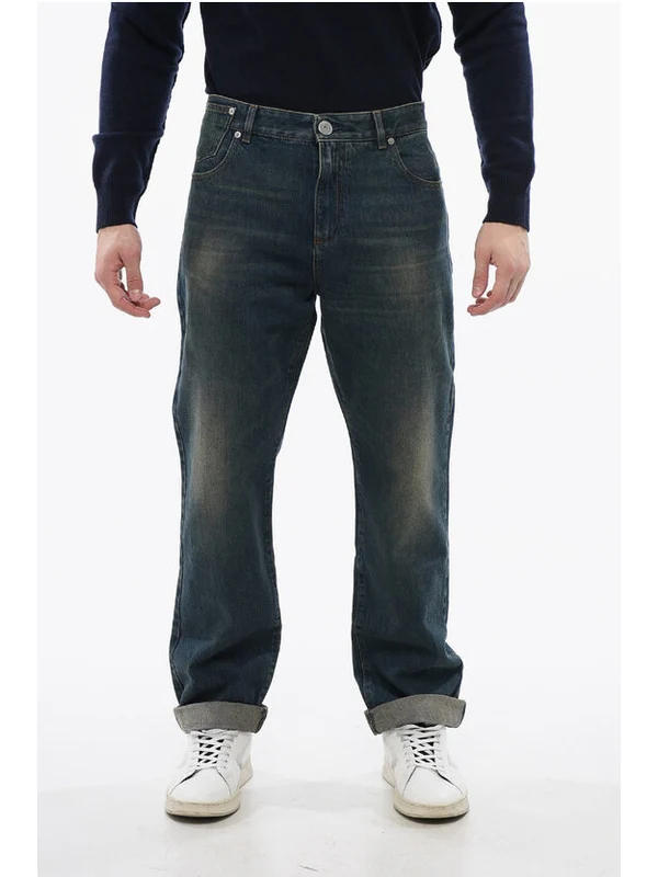 Balmain Navy Denim Pants