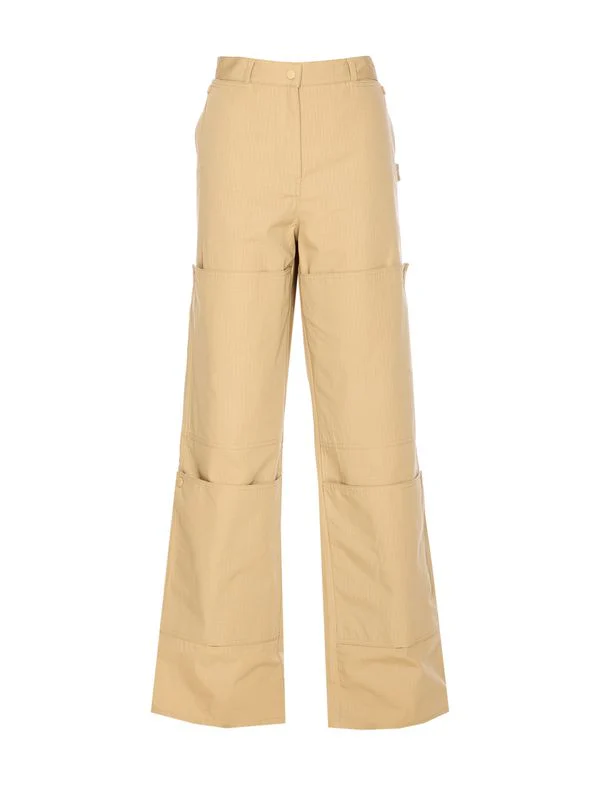 Multi Pocket Back Logo Cotton Pants
