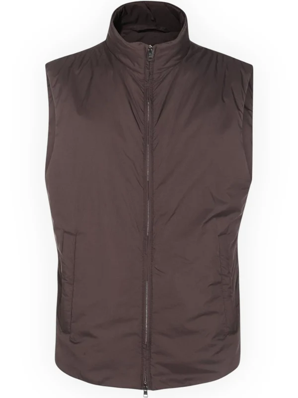 High-Neck Zip-Up Vest