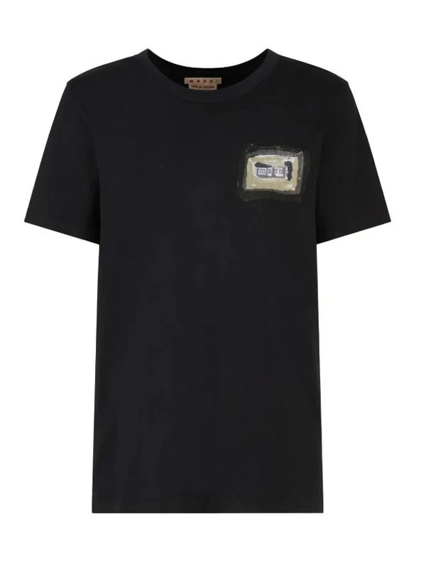 Logo Detail Crewneck Short Sleeve T-Shirt