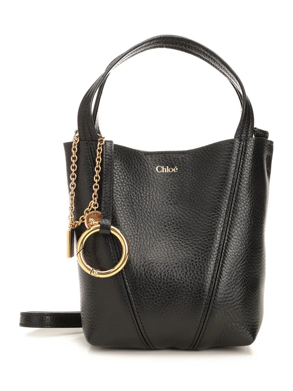 SPIN Small Leather Tote Bag