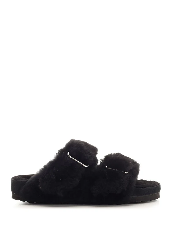 Arizona Big Buckle Shearling Sandals