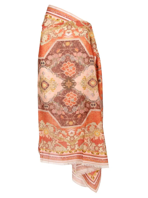 Sarong Flower Printed Skirt