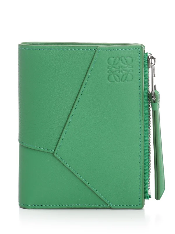 Compact Anagram Puzzle Leather Wallet