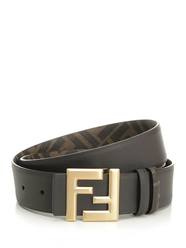 FF Buckle Reversible Leather Belt