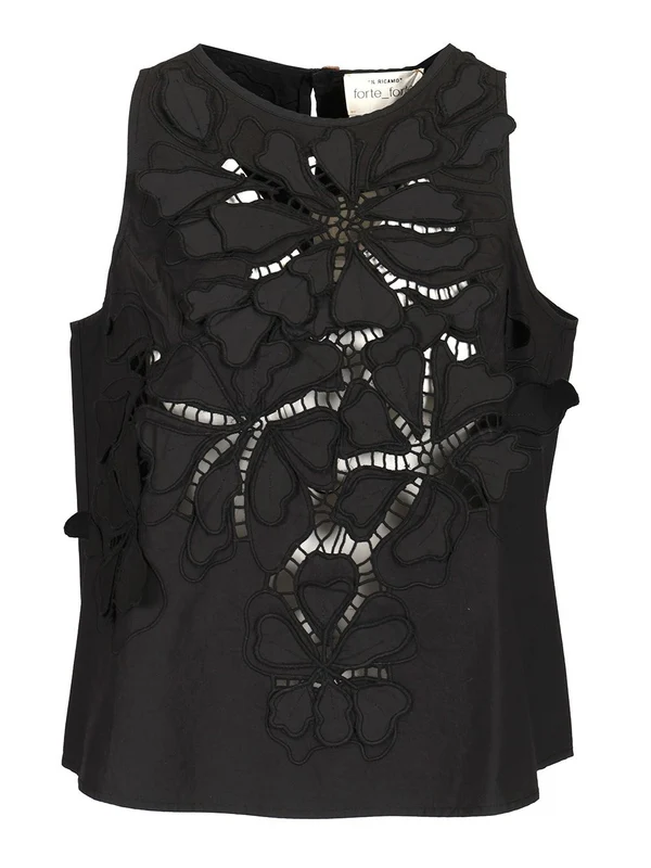 EN FLEUR Embroidered Sleeveless Top