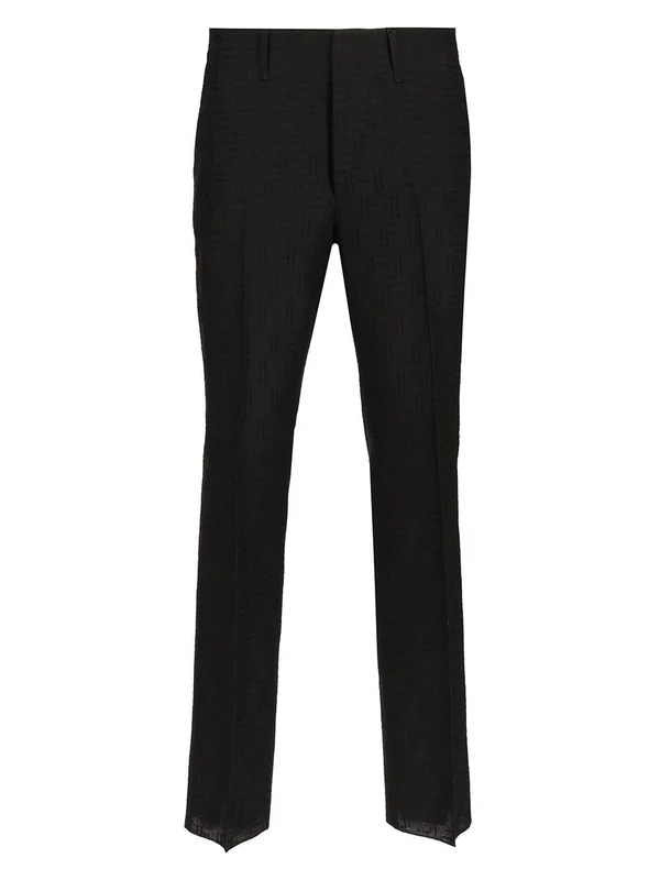 LOOK 53 Jacquard Linen Tailored Pants