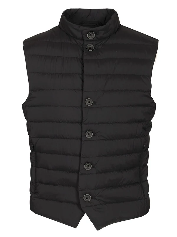 Striped Quilted Padded Vest