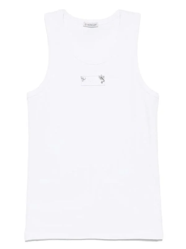 Logo Patch Cotton Tank Top