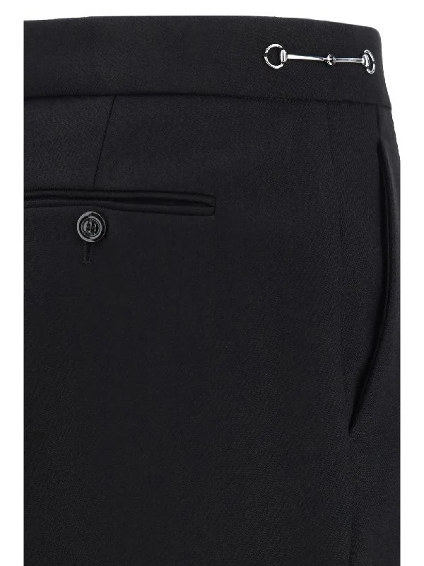 Side Horsebit Detail Tailored Pants - Image 3
