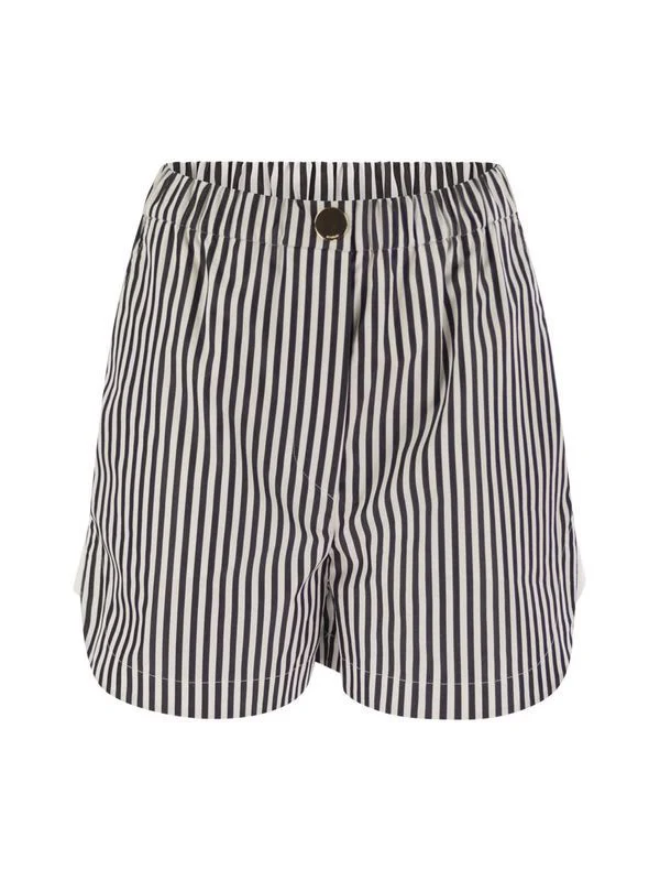 Muscari Stripe Cotton Shorts