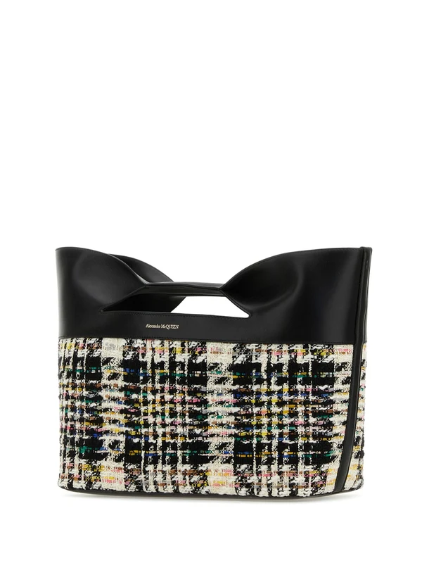 Logo Detail Check Pattern Tote Bag - Image 2