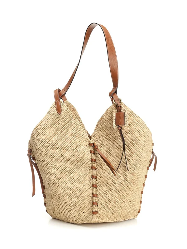 Losange Large Raffia Shoulder Bag