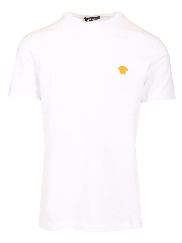 Medusa Embroidered Cotton Short-Sleeve T-shirt