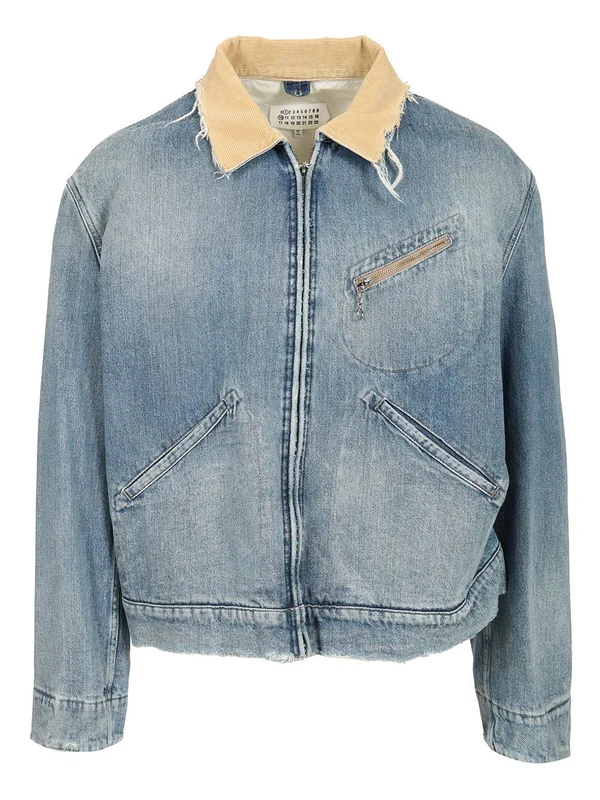 Distressed Detail Denim Jacket