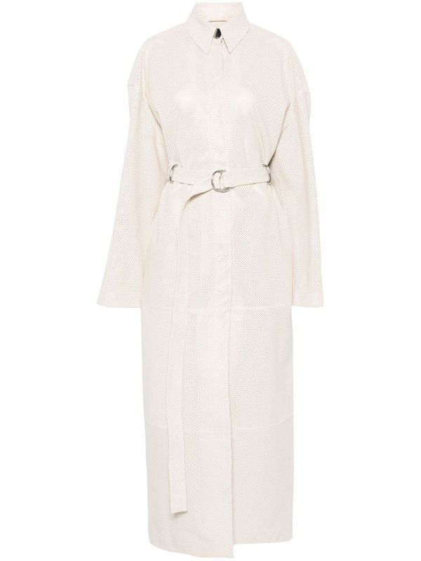 Antiope Leather Belt Detail Coat