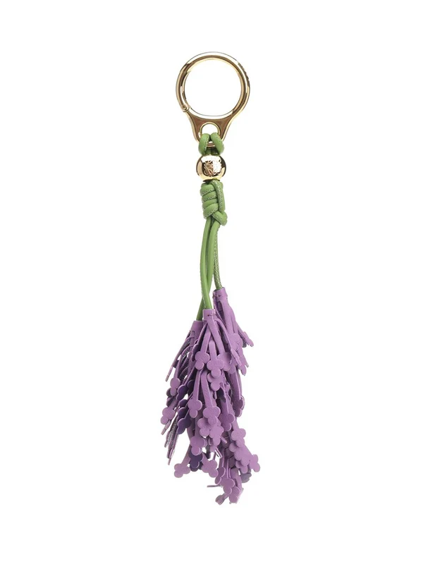 Lavender Charm Leather Keyring