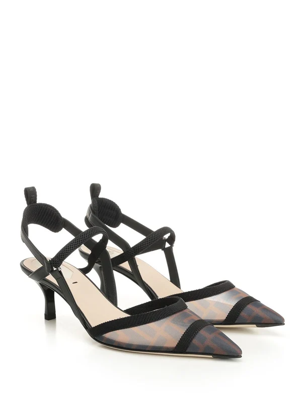 Fendi Black Sandal Heels - Image 2