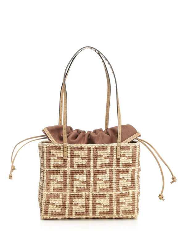Fendi Roll Small Beige Tote Bags