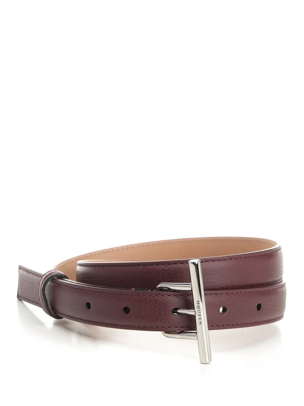 Alexander Mcqueen Brown Leather Belts