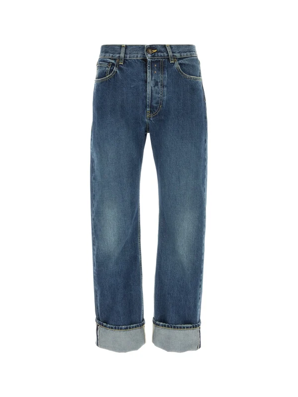Alexander Mcqueen Blue Denim Pants