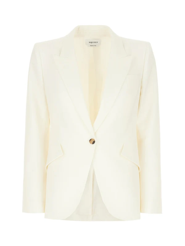 Alexander Mcqueen White Tailored Jacket