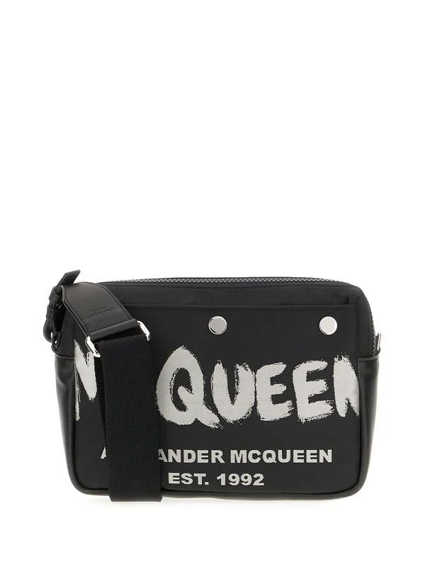 Alexander Mcqueen Black Cross Bag