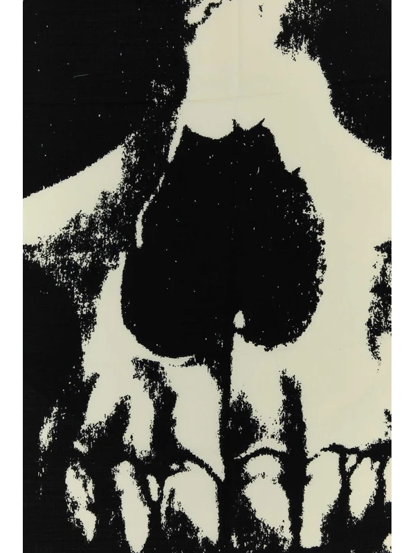 Alexander Mcqueen Black Silk Mufflers - Image 3