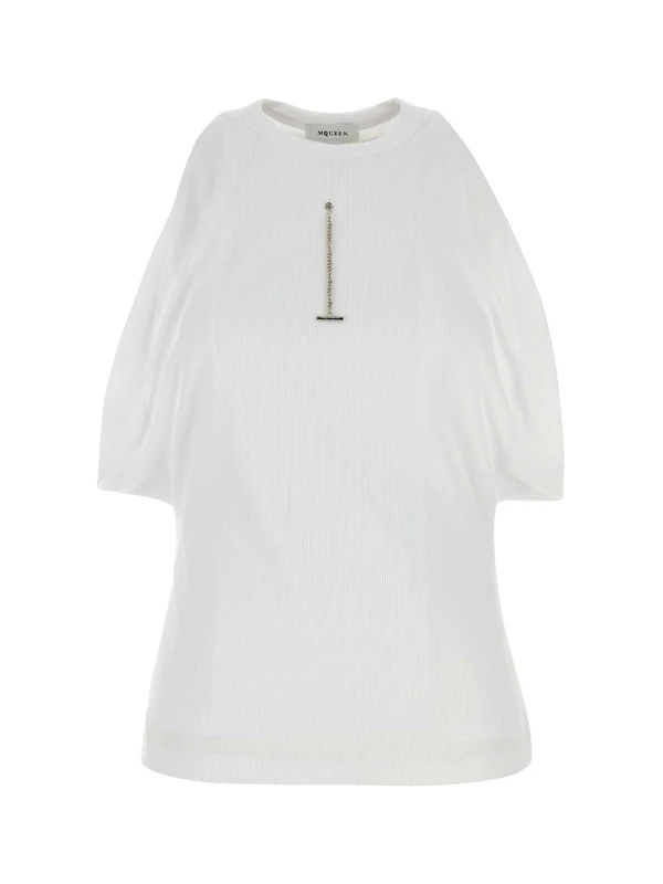 Alexander Mcqueen White Sleeveless