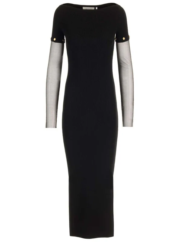 Sportmax Black Long Dress