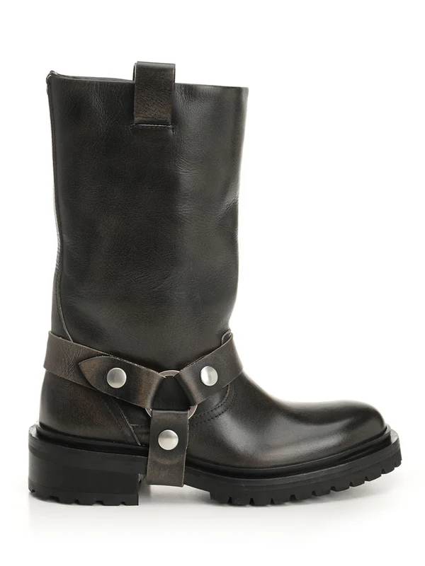 Golden Goose Black Middle Boots