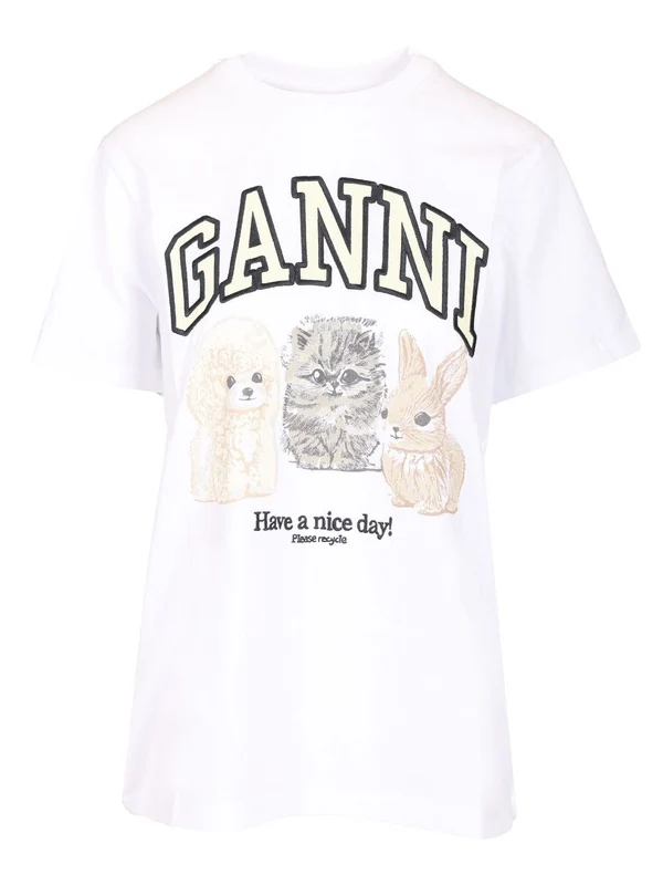 Ganni White Half Sleeve