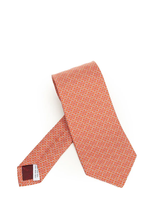 Ferragamo Orange Neck Ties