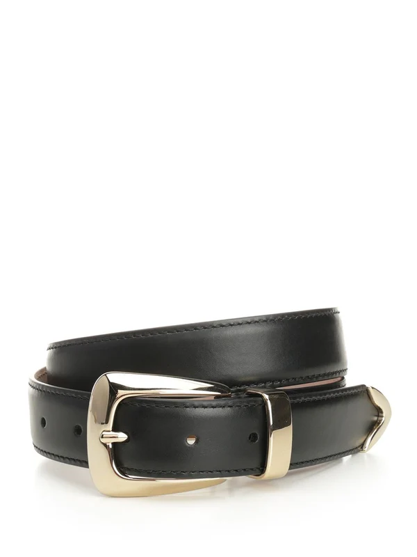 Khaite Black Leather Belts