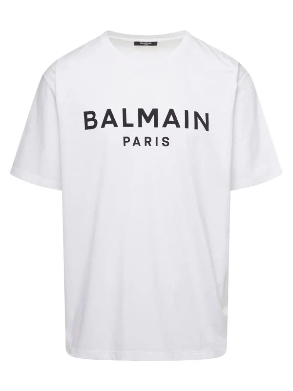 Balmain White Short Sleeve T-Shirt