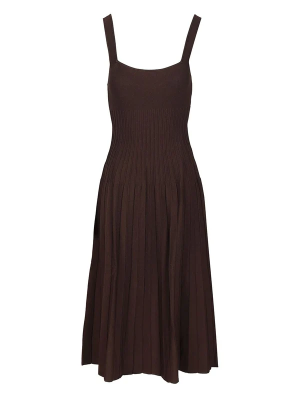 Staud Brown Midi Dress