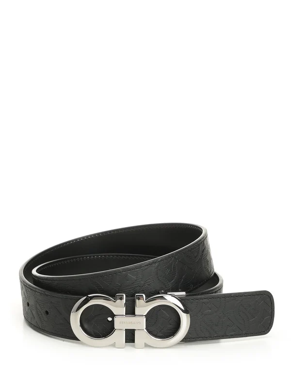 Ferragamo Black Leather Belts