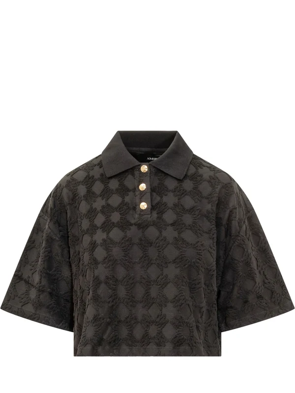 Amiri Black Polo Shirts