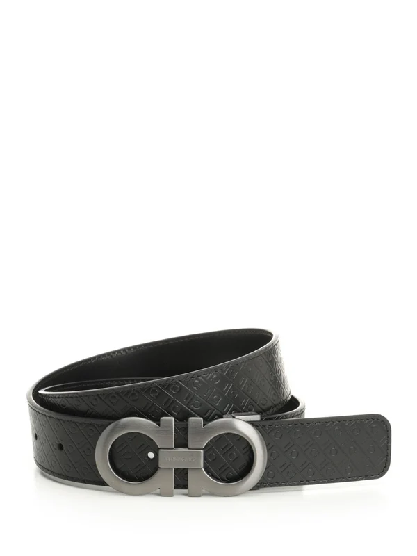Ferragamo Black Leather Belts