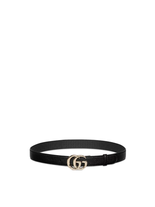 Gucci Black Leather Belts