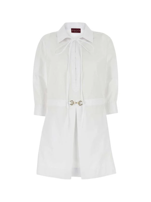 Gucci White Shirts Mini Dress