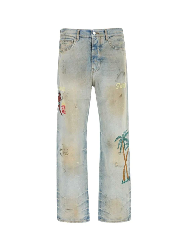 Amiri Blue Denim Pants