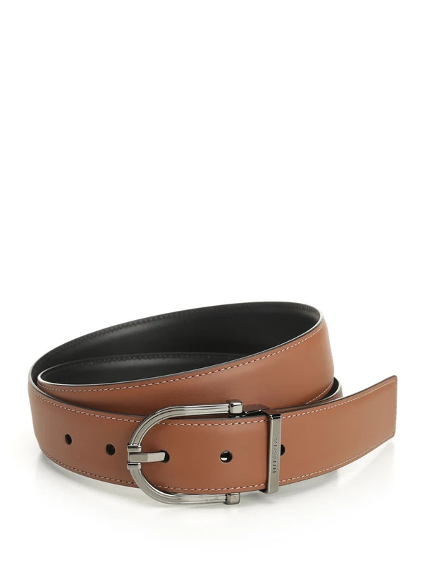 Ferragamo Brown Leather Belts