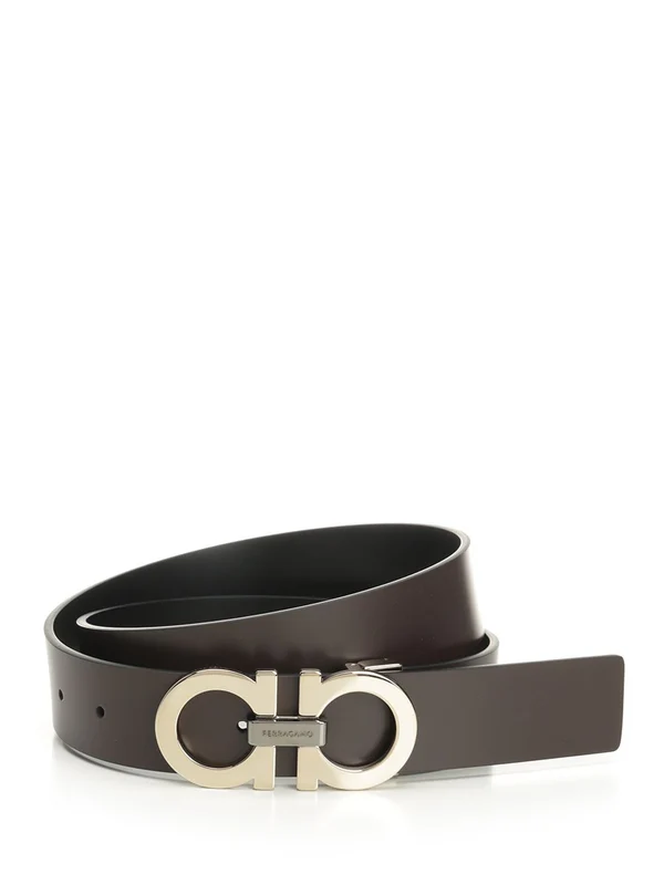 Ferragamo Black Leather Belts