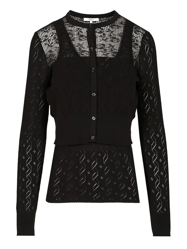 Chloe Black Knitted