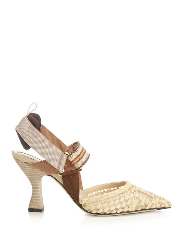 Fendi Beige Sandal Heels