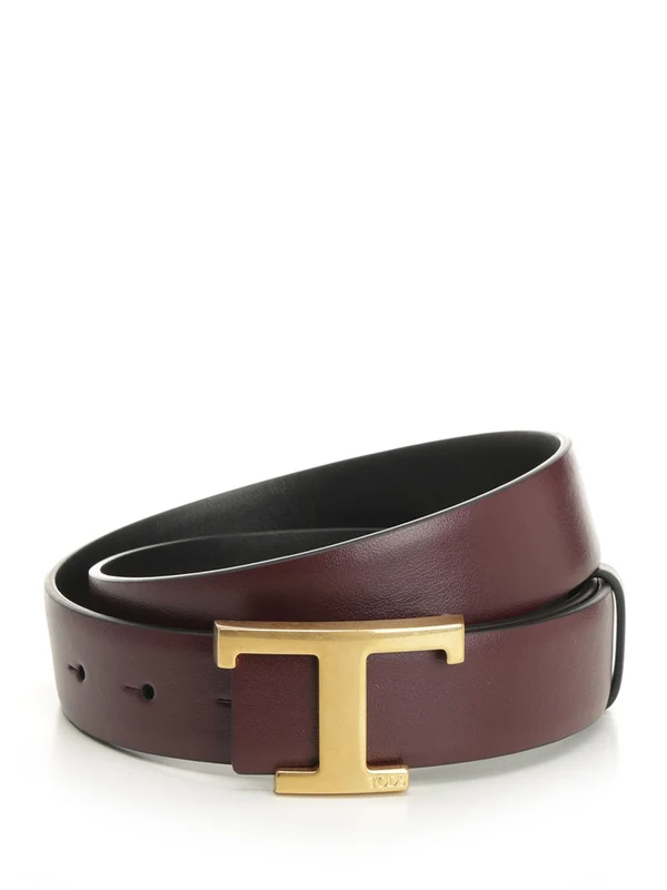 Tod'S Burgundy Leather Belts