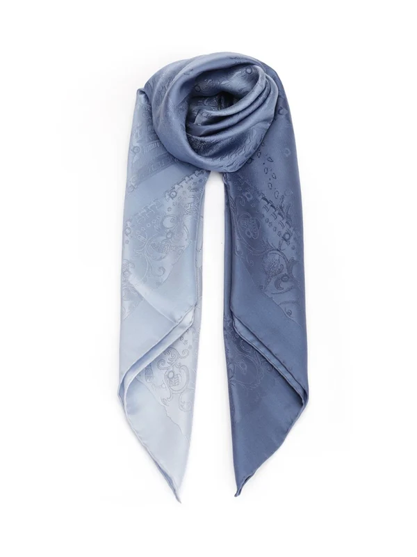 Ferragamo Blue Silk Mufflers