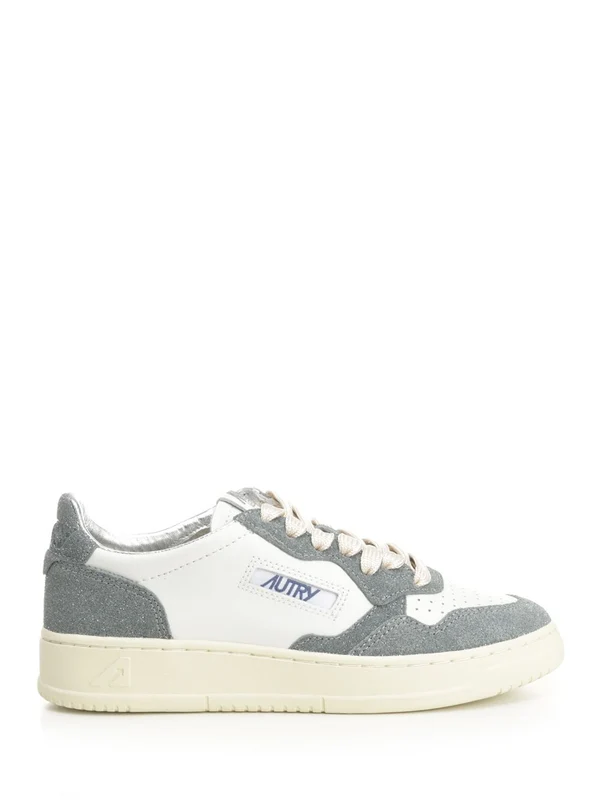 Autry White Blue Low Top Sneakers