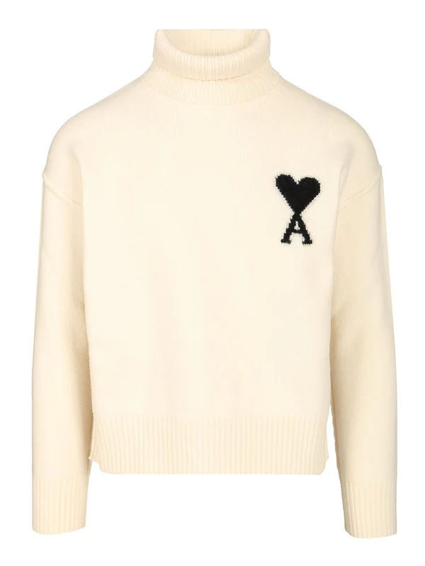 Ami White Knitted